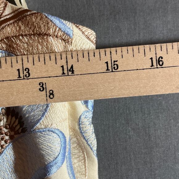 Etcetera Tank Top 4 Yellow Blue Floral Embroidered Halter Cropped Boho Festival - Picture 9 of 9